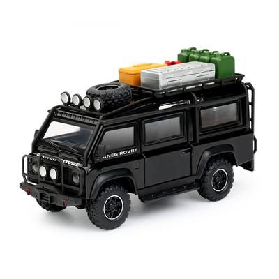 1/32 Land Range Rover Defender Van Alloy Camping Car Model Diecasts Metal Toy Off-Road Vehicles Car Model Sound Light Kids Gifts
