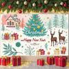 Winter Holiday Banner New Year Theme Holiday Decor Banner Christmas Decoration Banner Gift Box Decoration For Indoor Party