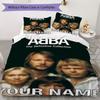 Custom Name ABBA Pattern Bedding Uilt Set Uilt Cover Pillowcase Home Decoration Birthday Gift (1*duvet Cover+2*pillowcase Without Core)