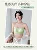 Ultra-thin beautiful back breathable rabbit ears heart-shaped steel-free half cup bra cover new big backless