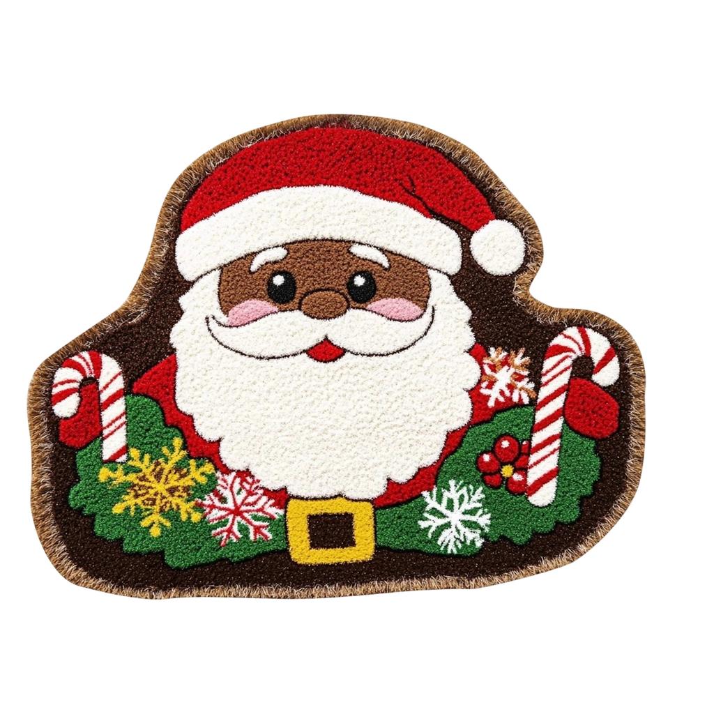 Christmas-themed Faux Cashmere Rug, Doormat, Floor Mat, Decorative Mat For Bathroom, Toilet, And Entryway.