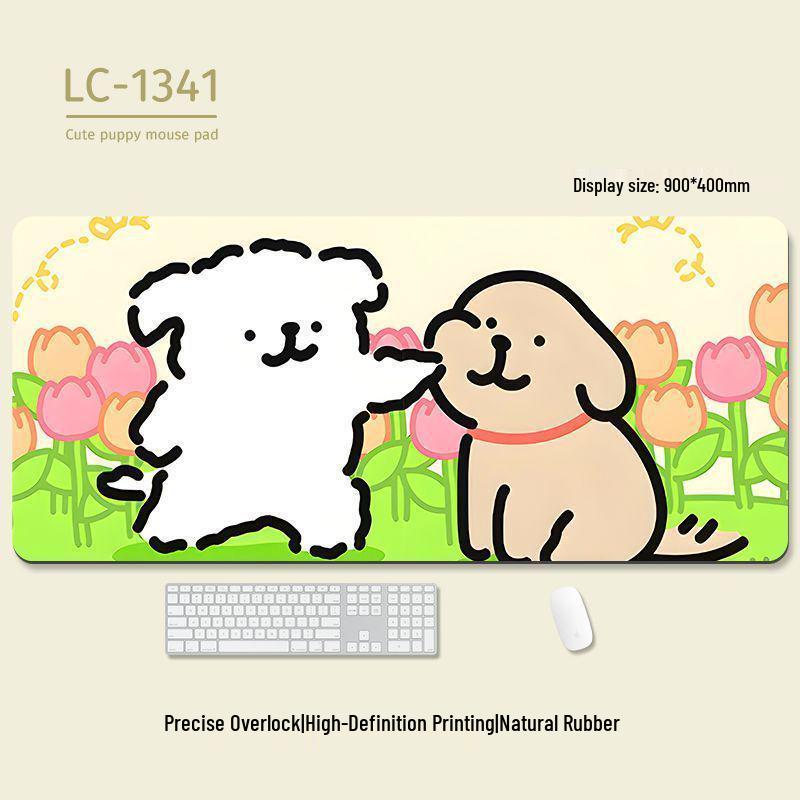 Extra-Large Heated Anti-Slip Cartoon Mouse and Keyboard Pad - Comfortable Desk Pad for Office & Gaming