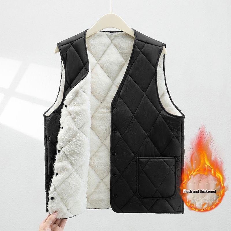 

Men s Winter 2025 Plush-Lined Cotton Padded Jacket with Small Collar 3XL 80-88 kg