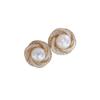 Natural Freshwater Pearl Earrings, French Retro Bird's Nest Classic Style, Exquisite and High-end Jewelry, Women's Jewelry
