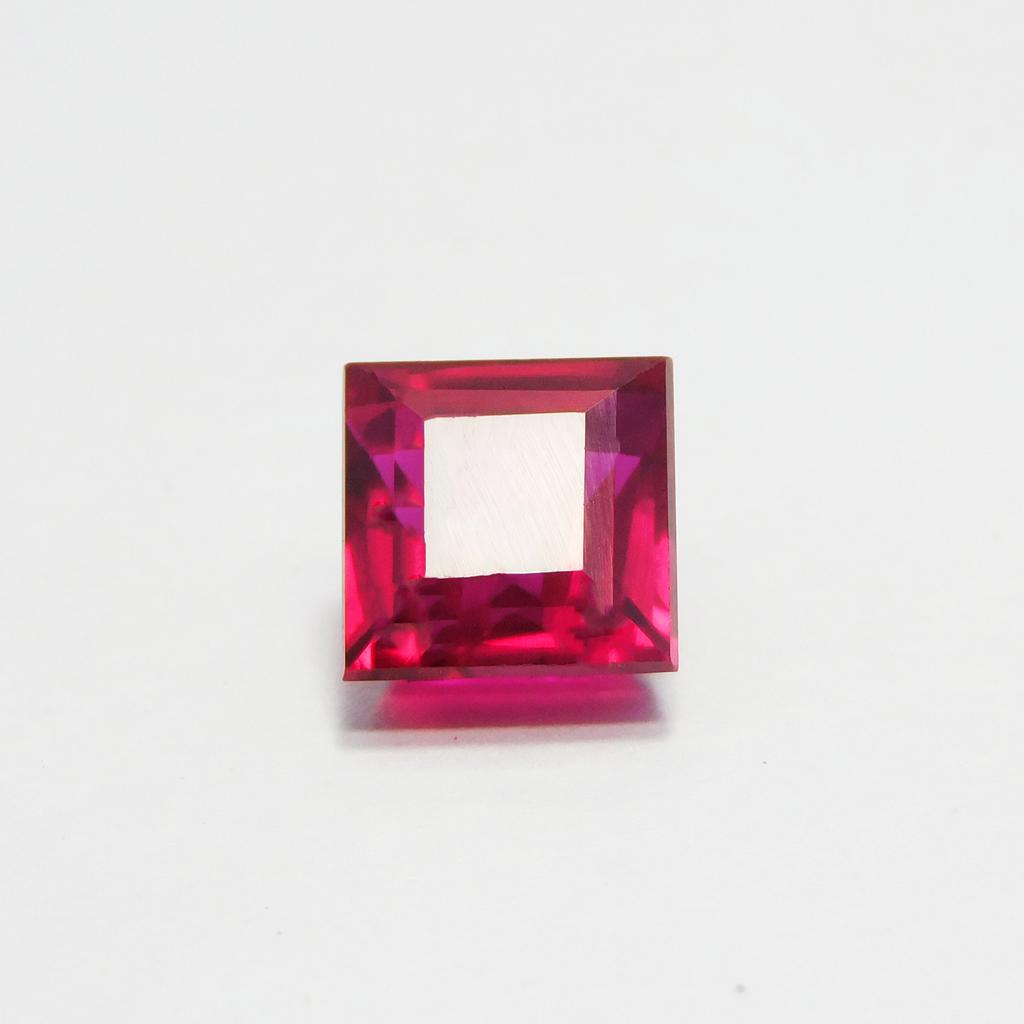 Bloody Red Ruby 4.35 Ct Natural Loose Gemstone CERTIFIED Square Cut P-4671-Ra