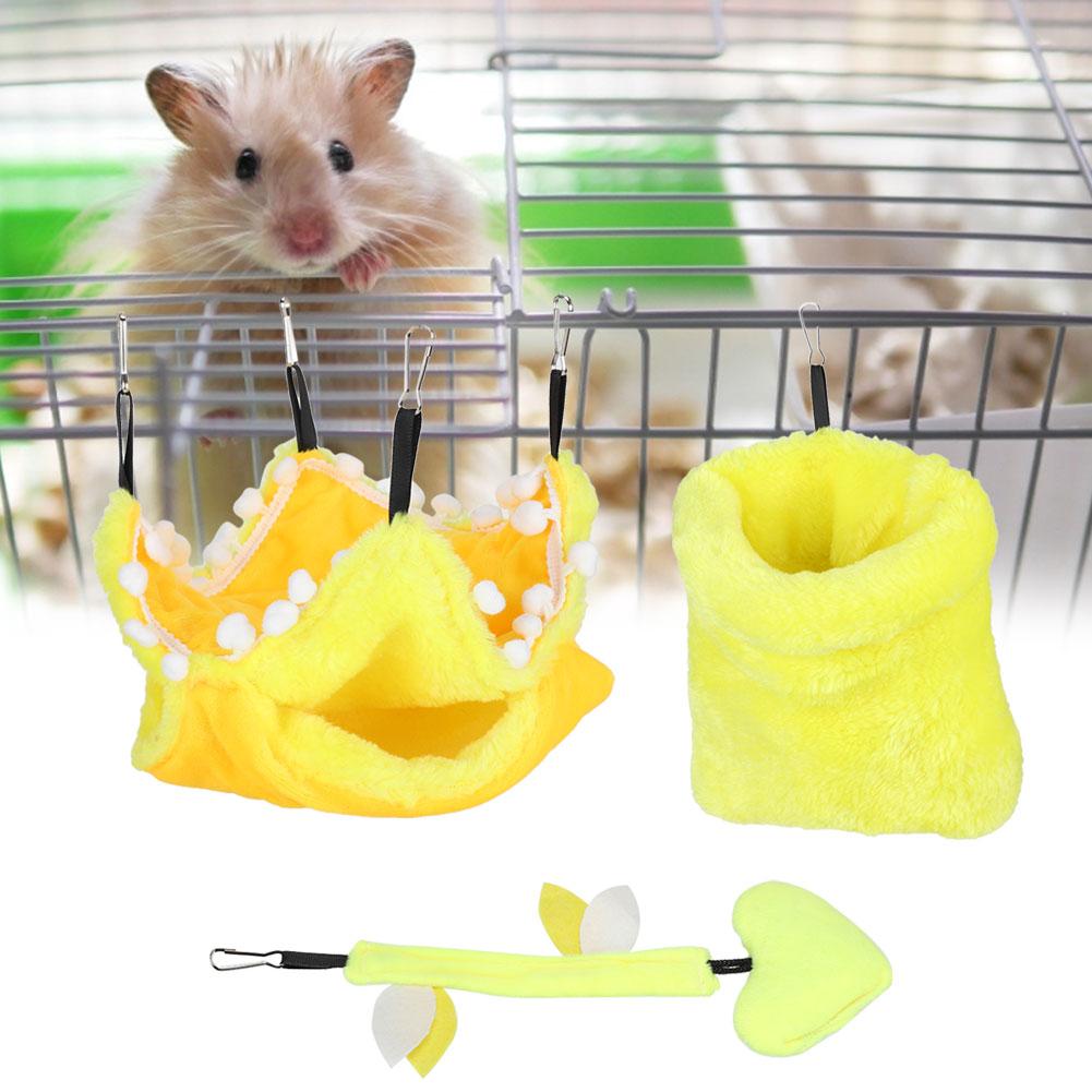 Hamster Plush Hammock Hanging Nest for Small Pets Squirrel Chinchilla Guinea Pig Sugar Glider