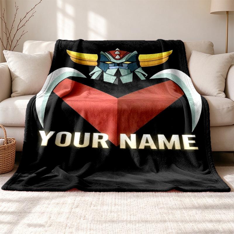 goldorak Customizable name outdoor blanket soft cozy and warm Multi-purpose office blanket outdoor camping and travel blanket all