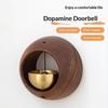 1Pcs Round Bell Black Walnut Wood Hanging Doorbell Wind Chimes Decor Wooden Magnetic Door Bell Entrance Opening Chime