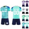 Anpassbares Fußballtrikot-Set Kurzarm Atmungsaktiv Schnelltrocknend Uniform Zweiteiliges Set für Teamtraining und Sportaktivitäten