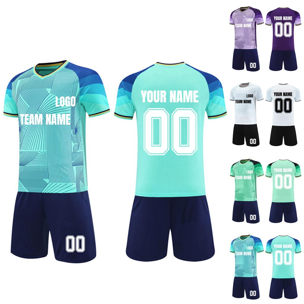 Personalised Shirts Kit Mens Girls With Name Number Custom Football Jerseys For Boys Training Suit