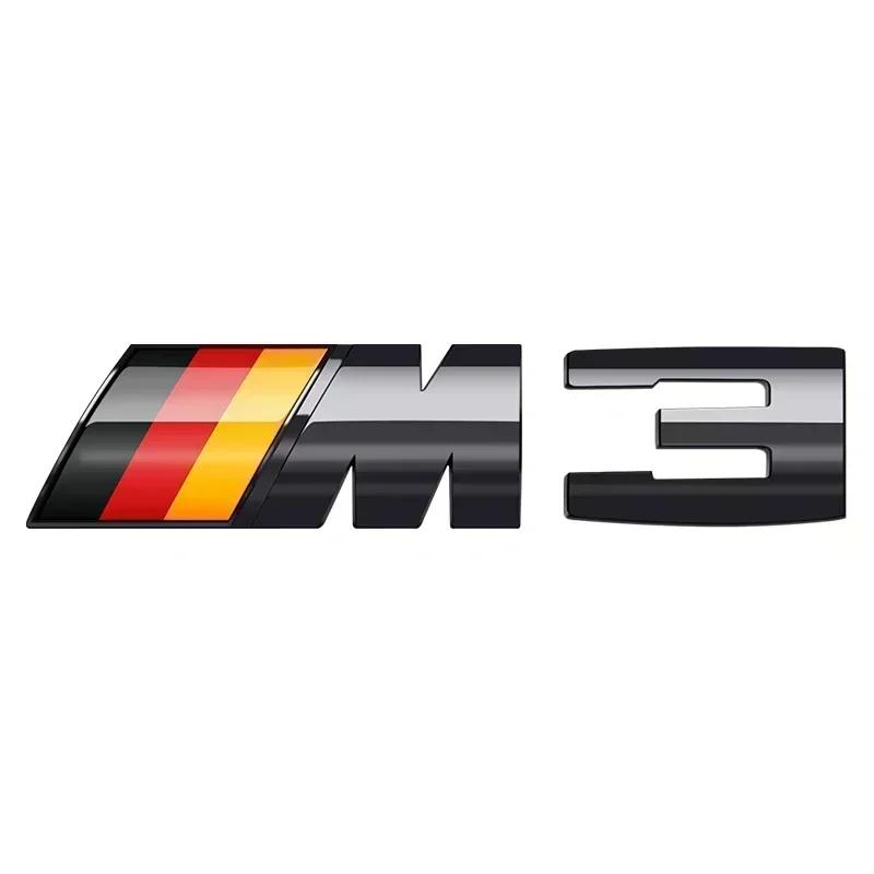 MCRB1 Metal Glossy Black Letters Car Rear Trunk Emblem Badge Sticker For BMW M Logo E60 E39 F10 F11 E61 F07 G30 E46 Accessories
