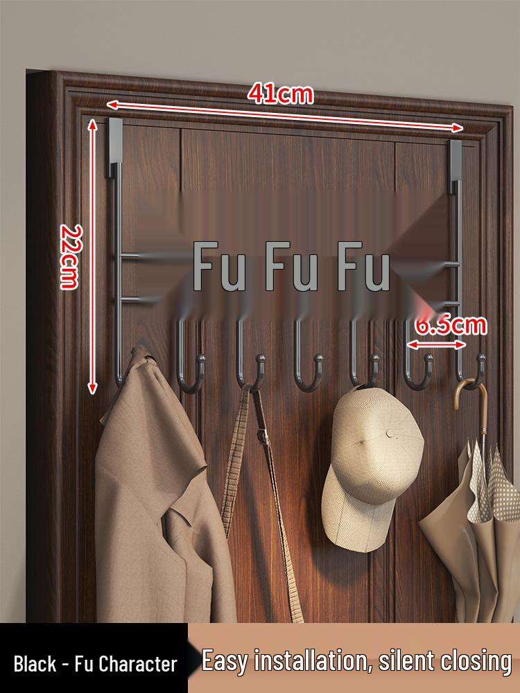 Door-Mounted Hook & Storage Rack for Clothes, Coats, and More