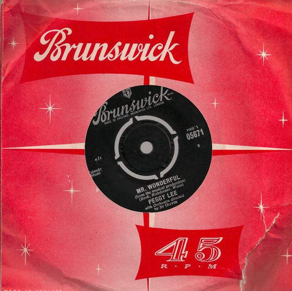 

7inch Record PEGGY LEE Mr. Wonderful 05671 Brunswick UK Jazz Used