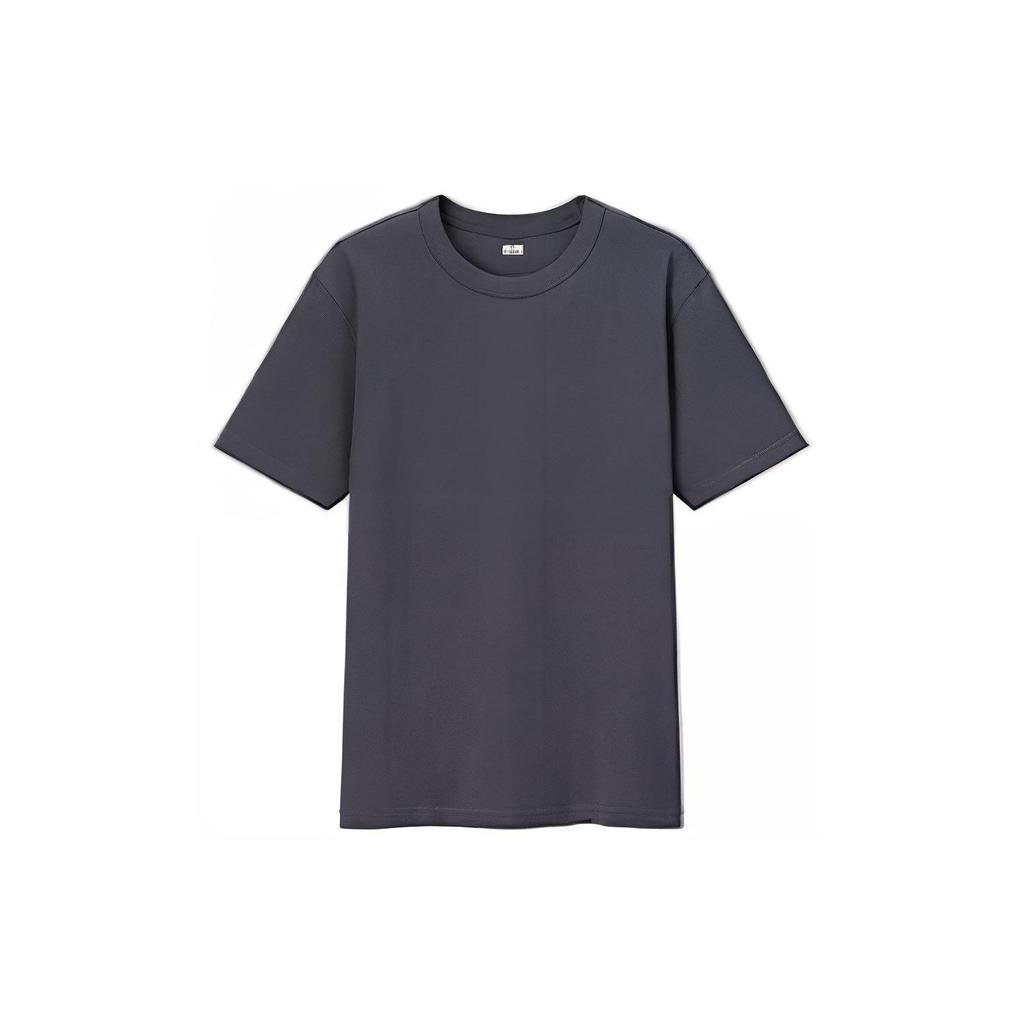 Uniqlo U Series Solid Color Crew Neck Short Sleeve T-Shirt Unisex Tops Slate-Gray 455360-07