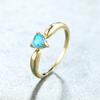 Cushion Cut Square Rainbow White Fire Opal Rings For Women Gold Horse Eye Zircon Charm Leaf Wedding Bands Party Jewelry CZ