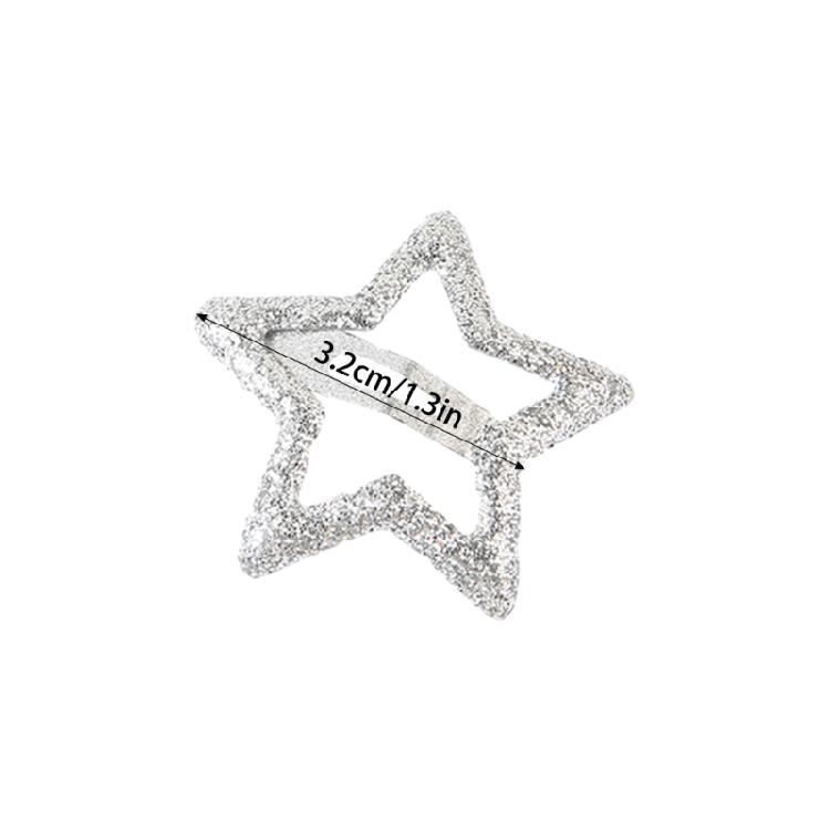 Dopamine Look Star Shape Hairpin Cute Hair Clip Carnival Hairpin for Girls