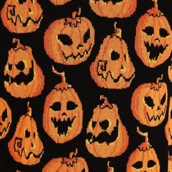 European and American Style Halloween Jumper Autumn Round Neck Loose Messy Women's Knitted Pullover