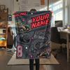Custom Name Multi Sport Graphic Flannel Blanket, High Quality Comfortable for All Seasons, Home Decor, Warmth and Comfort