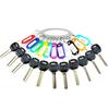 50Pcs Key Tags Bright Colors Plastic Waterproof Writable Hotel Key Organizer with Detachable Metal Rings Crack-resistant Key Labels