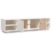 TV Cabinet in White 156 x 40 x 40 cm Solid Pine Wood