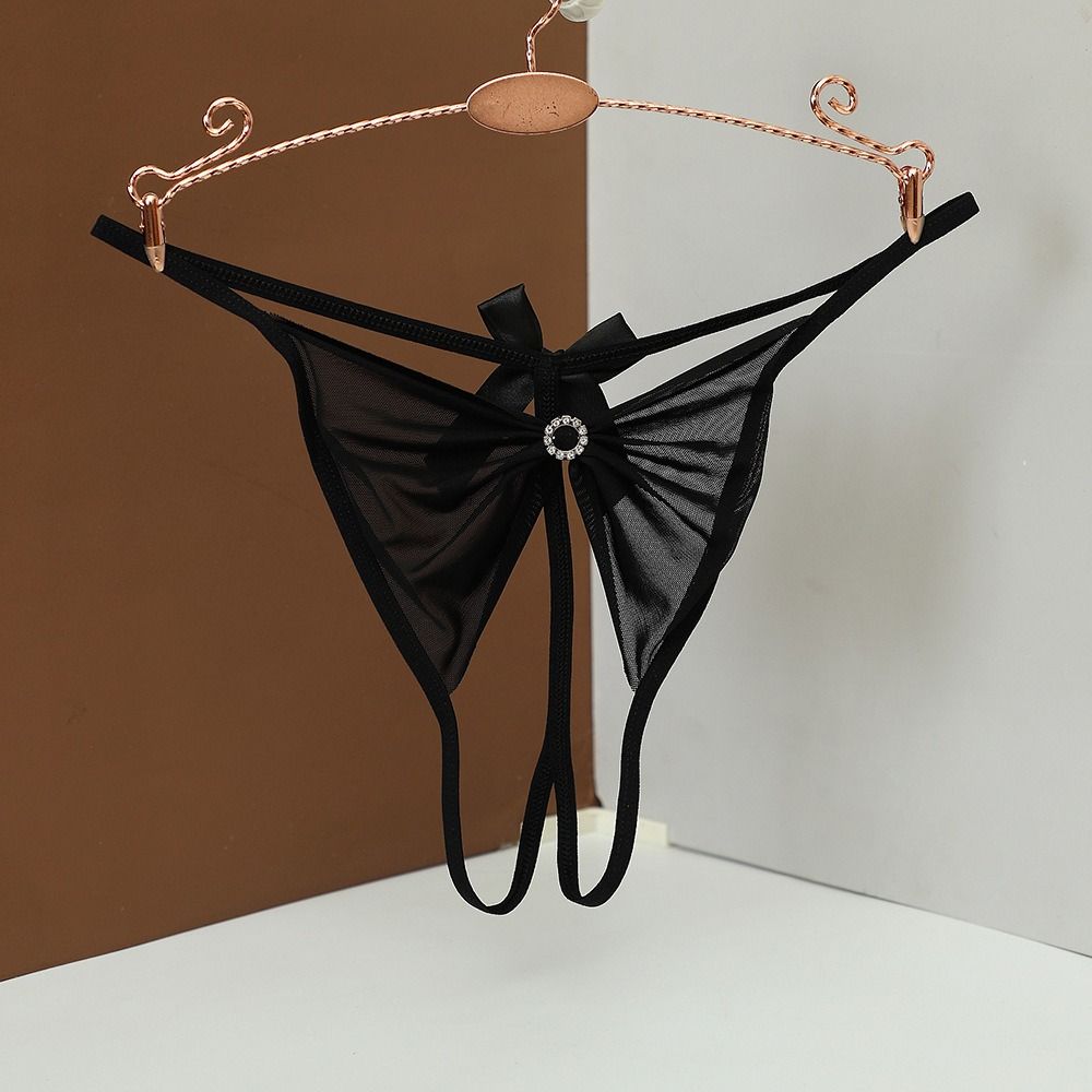 Open Crotch Thongs Mesh Womens Briefs Hollow Sexy Thongs for Women Naughty Sex  For Women