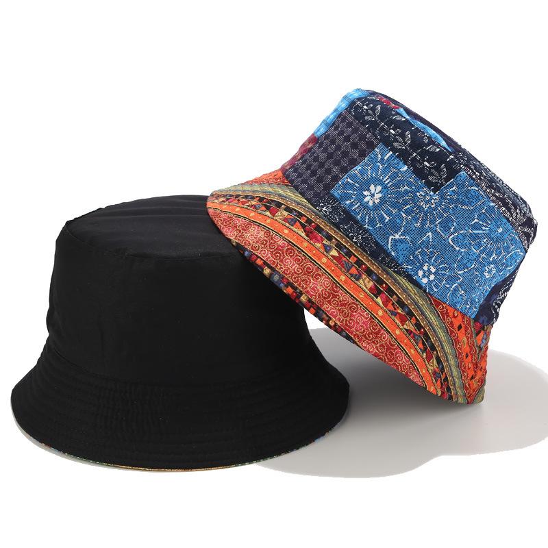 Women's Cute Hip Hop Bucket Hat Summer Panama Fisherman Cap Street Wear Fishing Style Girls' New Accessory 2-side Wearing