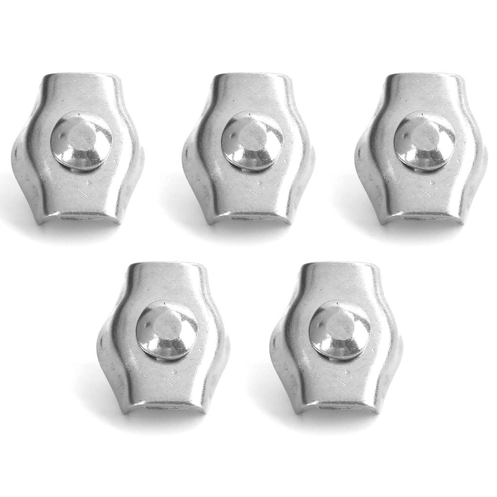 5 STÜCKE Seilklemme Simplex Edelstahl Marinebeschläge Befestigungsclip für Hebezeuge 2mm 0.08in