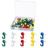 50pcs Creative, Cute, Colorful, Traceless Nail, Hook Nail, Soft Wood Board Fixing, Push Pin, Press Nail, Plastic Big Head Nail