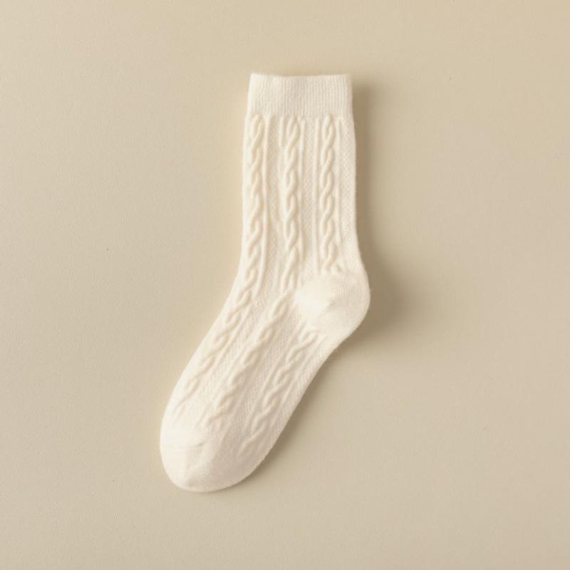 Women s Wool Slouch Socks - Warm Thick Knit Mid-Calf for Autumn & Winter, Ideal for Postpartum. One Size