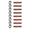8 Pcs M8 1.25 Threaded Turbo Studs Kit 8mm Metal Alloy High Pressure Resistant Exhaust Manifold Stud Bolt Nut Hardware