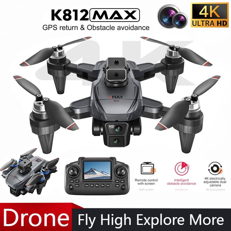 2026 K812 MAX 4K Professional HD Dual Camera GPS Drone with Screen 5G WIFI 360°Obstacle Avoidance Brushless Light Flow Foldable Quadcopter Dron