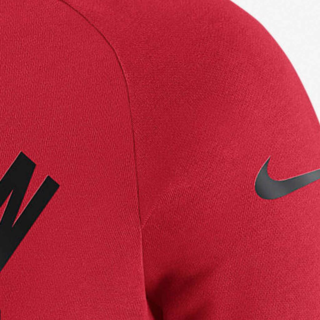 Nike Houston Rockets Alphabetic Print Crew Neck Sweatshirt Men Tops Red 860716-657