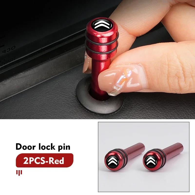 Alloy Car Security Door Lock Buckle Interior Knob Pull Pin Cover For Citroen C4 C3 C5 C1 C2 C6 VTS C4L DS3 DS4 DS5 Grand