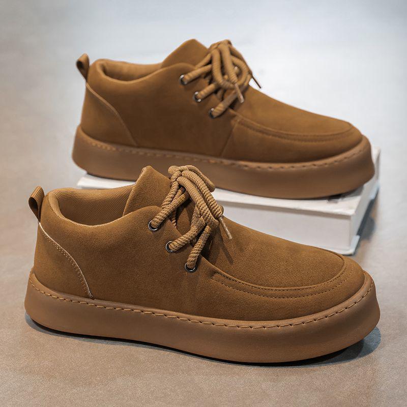 

Men s Spring British Style Casual Leather Non-slip Workwear Low-top Boots 44