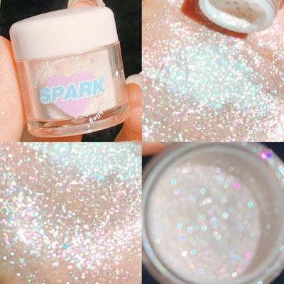 Glitter Highlighter Powder Eyeshadow Makeup Face Brightening Highlighter Powder Shimmer Cosmetics