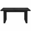 NOAIN Dining Table 160 cm Solid Pine Wood Black Rectangular