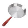 304 Stainless Steel Egg Frying Pan Small Omelet Pan with Pouring Spout Wooden Handle for Cooking Breakfast Pancakes