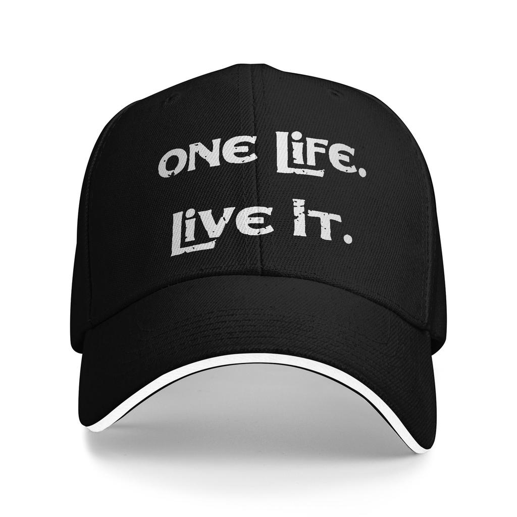 Custom Fashion One Life Live It Baseball Cap for Women Unisex Adjustable  Dad Hat PerforUnisexce Snapback Caps