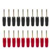 20PCS 2mm Gold Plated Screw Type Small Banana Plug Pin Audio Speaker Cable Connector Copper Straight Male Connector