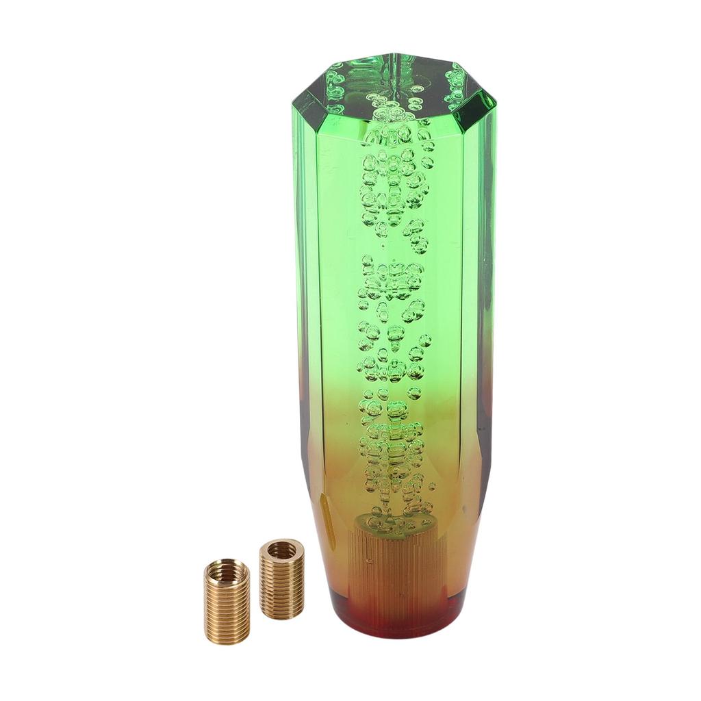 INFINAUTO Car Shift with 2 1 Improves Shift Feel and Driving Experience Knob, 15cm, Adapters, Acrylic, Green/Brown, Set,