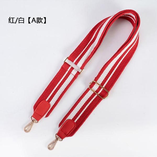 140cm Canvas Striped Bag Straps Crossbody Shoulder Bag Strap Adjustable Replacement Handbag Belts Band Accessories Gold Buckle