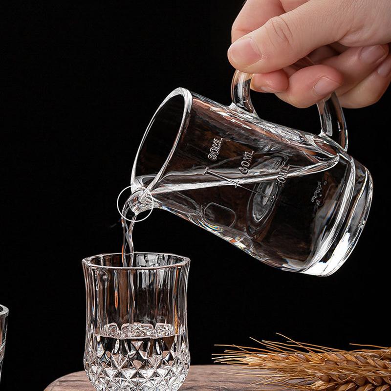 Glaswaren Baijiu Spender Ausländischer Wein Rotwein Dekantierer Haushalt Wein Messbecher Koreanischer Weinkrug für Hotel Bar Party Werkzeuge