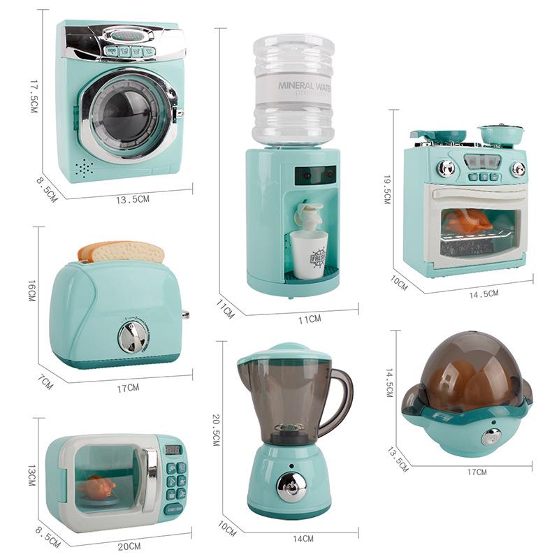 Interactive Home Appliance Simulation Set: Light & Sound Kitchenware, Tableware, Washing Machine, Steamer & Puzzle