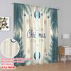 2pcs,2D Plane Printing Print Curtains Christmas Tree Ornaments Festive Woodland (3) Versatile Fabric (without Rod) Versatile All