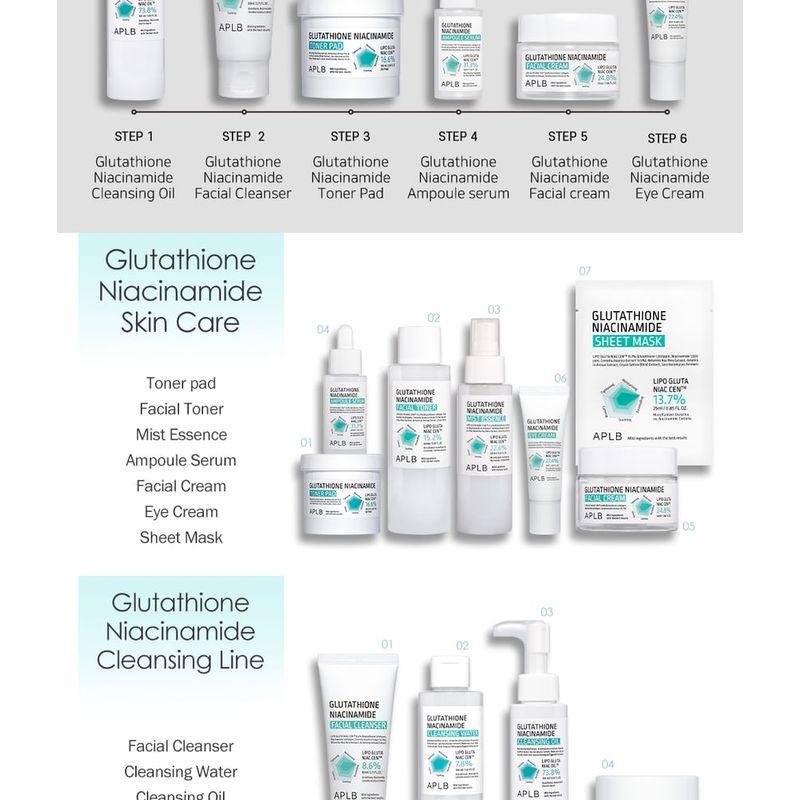 APLB Glutathione Niacinamide Toner Pad