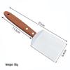 Multi-functional Stainless Steel BBQ Spatula with Wood Anti-slip Handle for Outdoor Grilling and Steak Frying