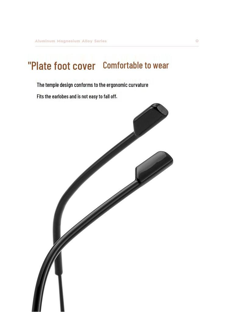Men's Business Rimless Super Elastic Alloy Eyeglass Frame, Ultralight & Stylish for Myopia