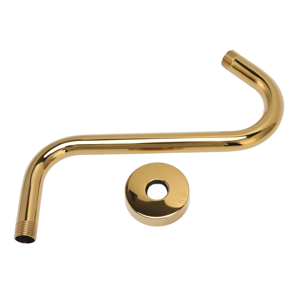 304 Edelstahl S-förmiger Duscharm Gold Duschkopf Verlängerungsarm Badezimmerbeschläge