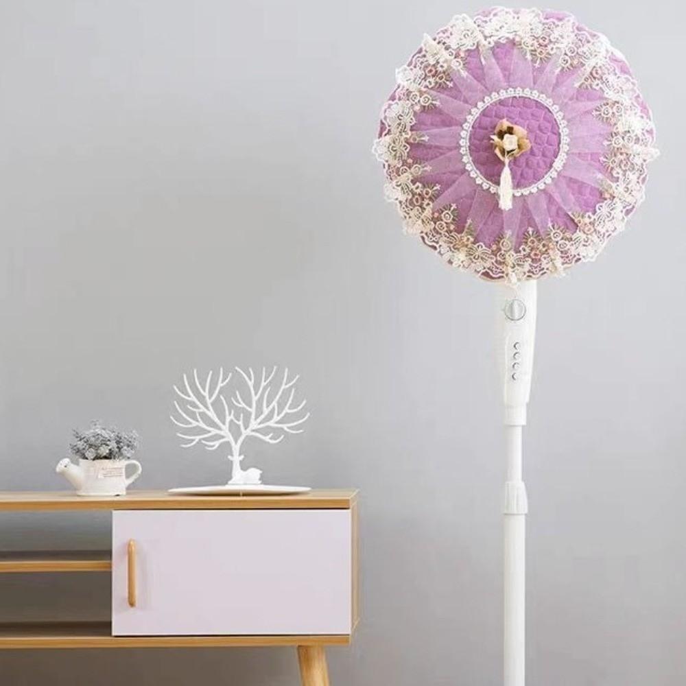 Round Standing Fan Covers Floral Protective Case Minimalist Mesh Covers  Desktop Fan