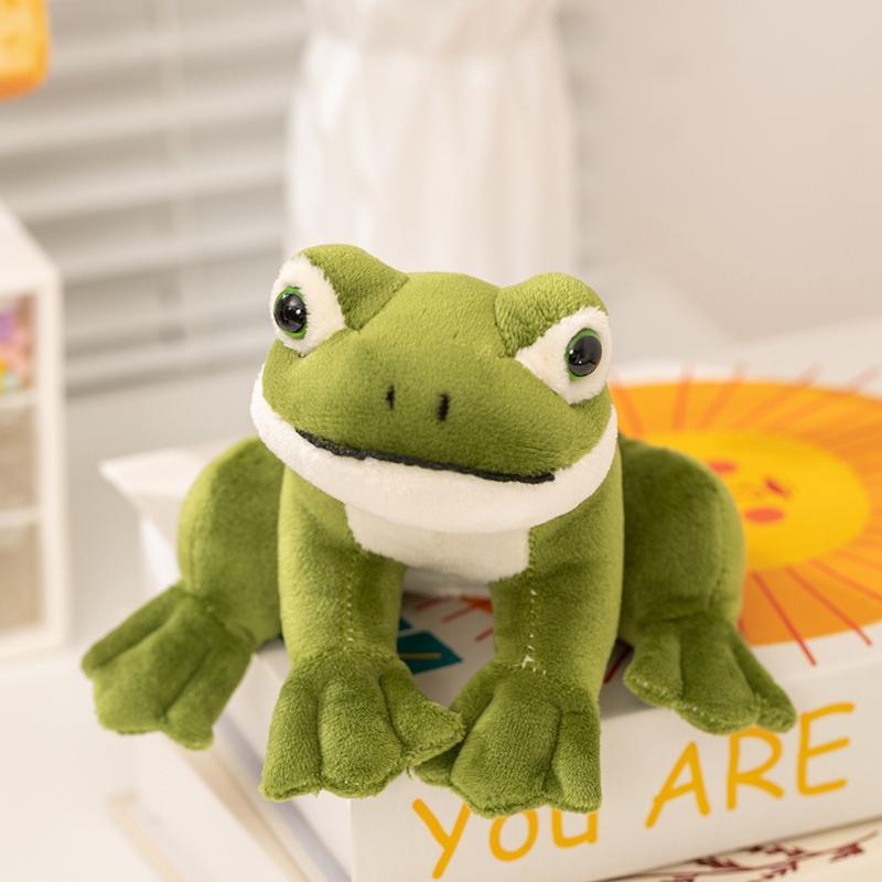 12cm Cartoon Frosch Plüschtiere Simulation Frosch Kuscheltier Kissen Baby Tier Frosch Puppe Kinderspielzeug Jungen Geburtstagsgeschenk Raumdekoration